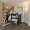 Rubbermaid Executive Traditional Full-Size Housekeeping Cart | Complete Storage System, Quiet & Discreet