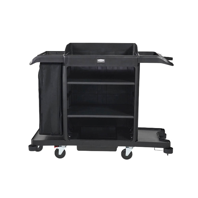 Rubbermaid Executive Traditional Full-Size Housekeeping Cart | Complete Storage System, Quiet & Discreet