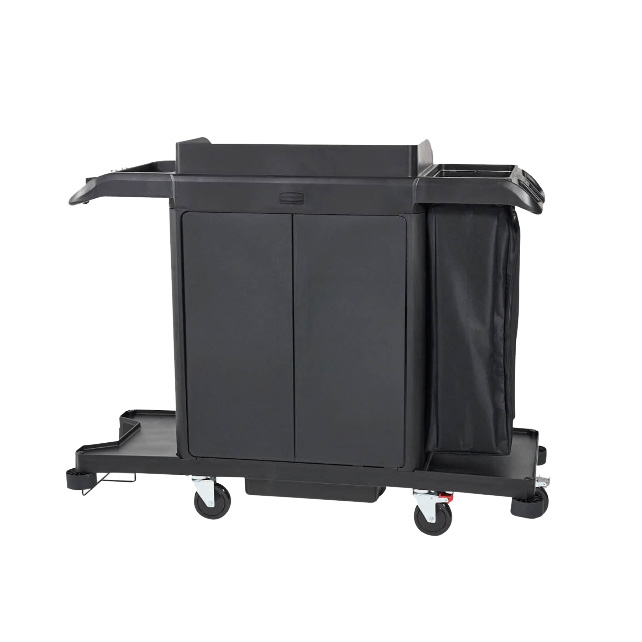 Rubbermaid Executive Traditional Full-Size Housekeeping Cart | Complete Storage System, Quiet & Discreet