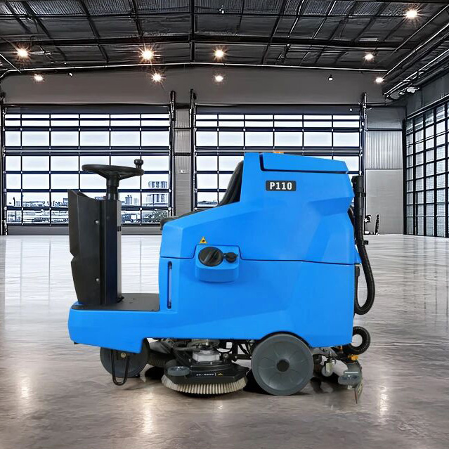 P110 Ride-On Scrubber Dryer | Smart One-Key Start Scrubber with Superior Safety Features