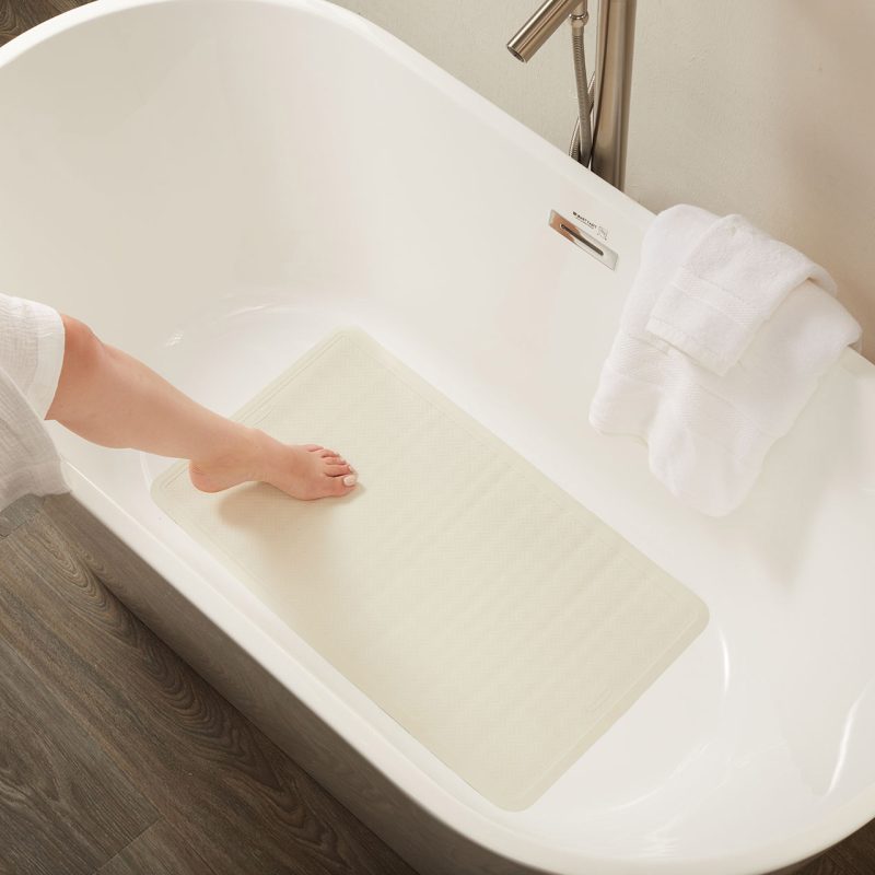 Rubbermaid Safti Grip Bath Mat | Secure Suction Bath Mat with Enhanced Grip and Stability
