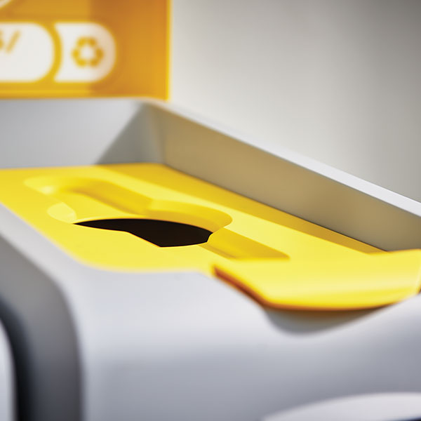 Rubbermaid Slim Jim Recycling Station | Front-of-House Look, Back-of-House Function, Easy Liner Changes