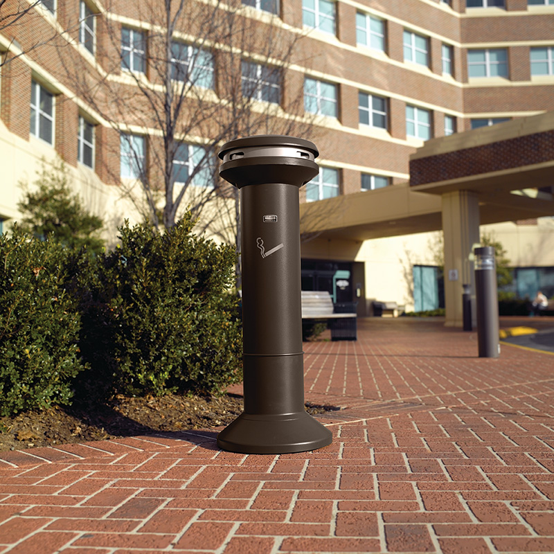 Rubbermaid Infinity Smoking Receptacle | Secure and Stylish Smoking Ash Urn for Efficient Litter Control
