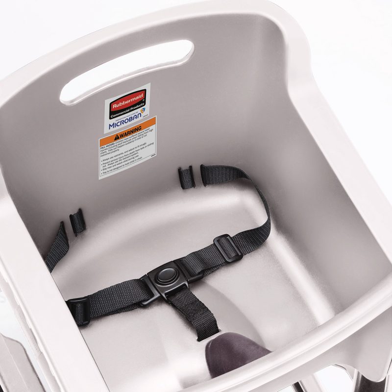 Rubbermaid Sturdy Chair High Chair for Kids | ASTM-Safe, Stackable, Easy-Clean, Platinum, Ideal for Toddlers Up to 3 Years