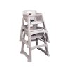 Rubbermaid Sturdy Chair High Chair for Kids | ASTM-Safe, Stackable, Easy-Clean, Platinum, Ideal for Toddlers Up to 3 Years