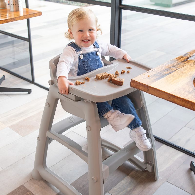 Rubbermaid Sturdy Chair High Chair for Kids | ASTM-Safe, Stackable, Easy-Clean, Platinum, Ideal for Toddlers Up to 3 Years