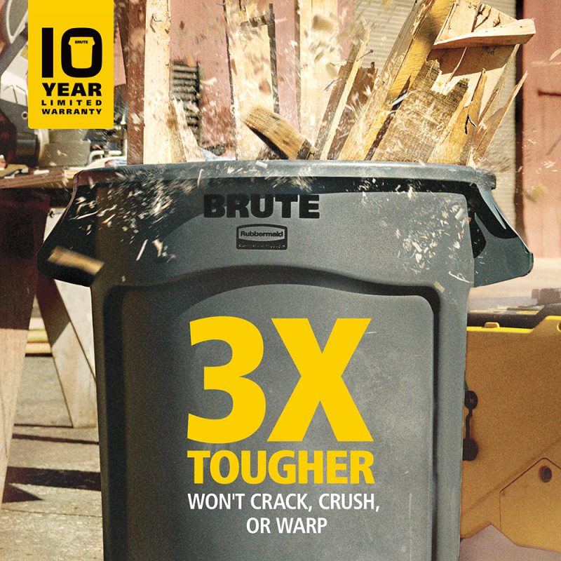 Rubbermaid Vented BRUTE Container | Industrial-Strength Container for Maximum Efficiency and Longevity