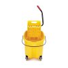 Rubbermaid WaveBrake 33L Side-Press Bucket and Wringer | Professional-Grade Mop System for Safer, Faster Cleaning