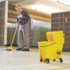 Rubbermaid WaveBrake 33L Side-Press Bucket and Wringer | Professional-Grade Mop System for Safer, Faster Cleaning
