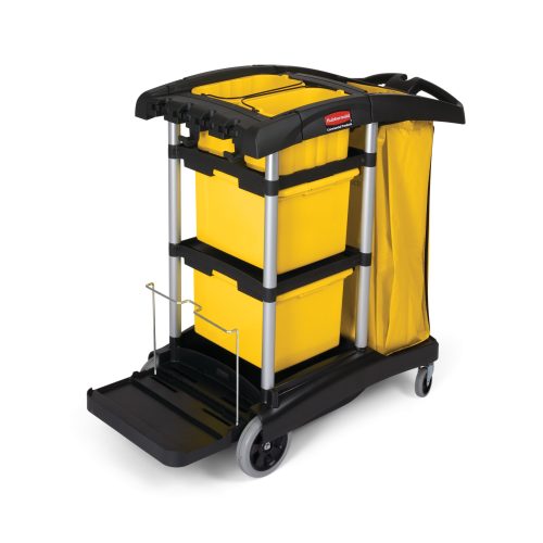 Rubbermaid Janitorial Cleaning Cart | Advanced Cleaning Cart with Removable Bins and Powerful Workspace Optimization