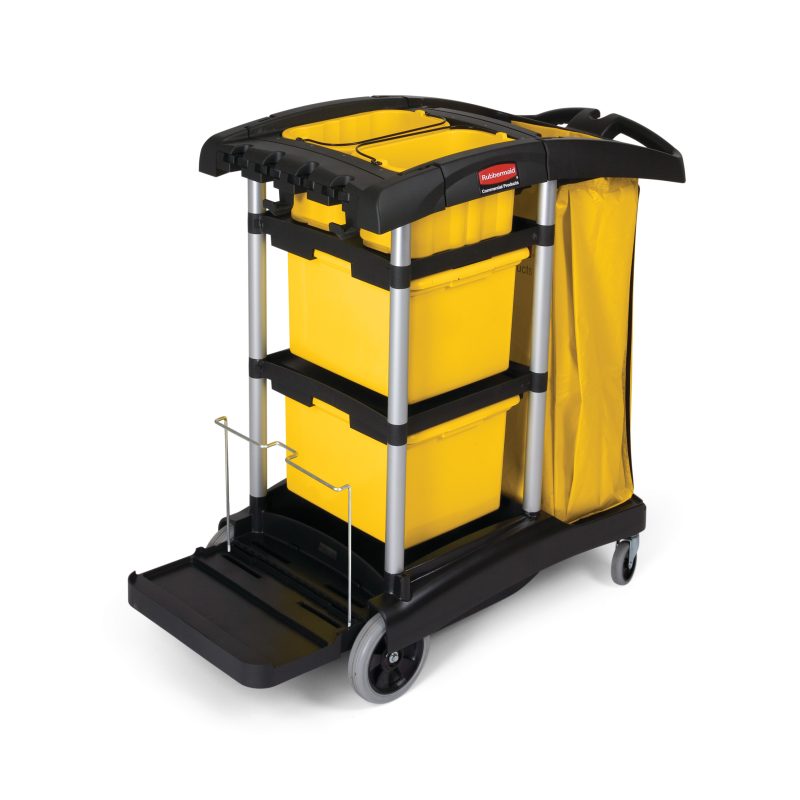 Rubbermaid Janitorial Cleaning Cart | Advanced Cleaning Cart with Removable Bins and Powerful Workspace Optimization