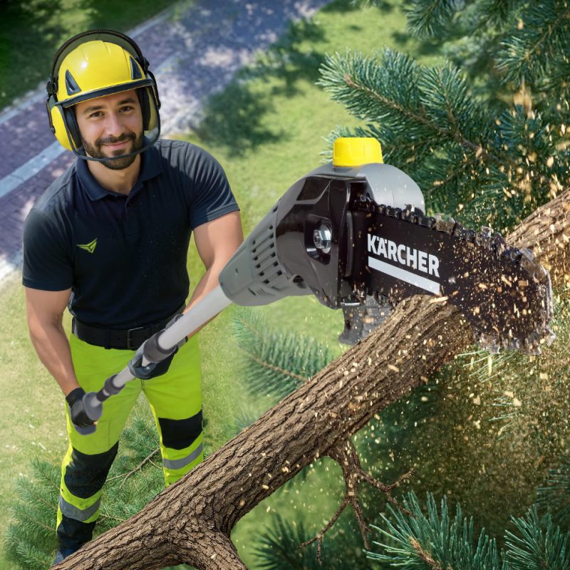 Karcher PS 200/40 Bp Pole Saw | Powerful Brushless Motor Telescopic Tree Pruning Saw 3.6m Reach