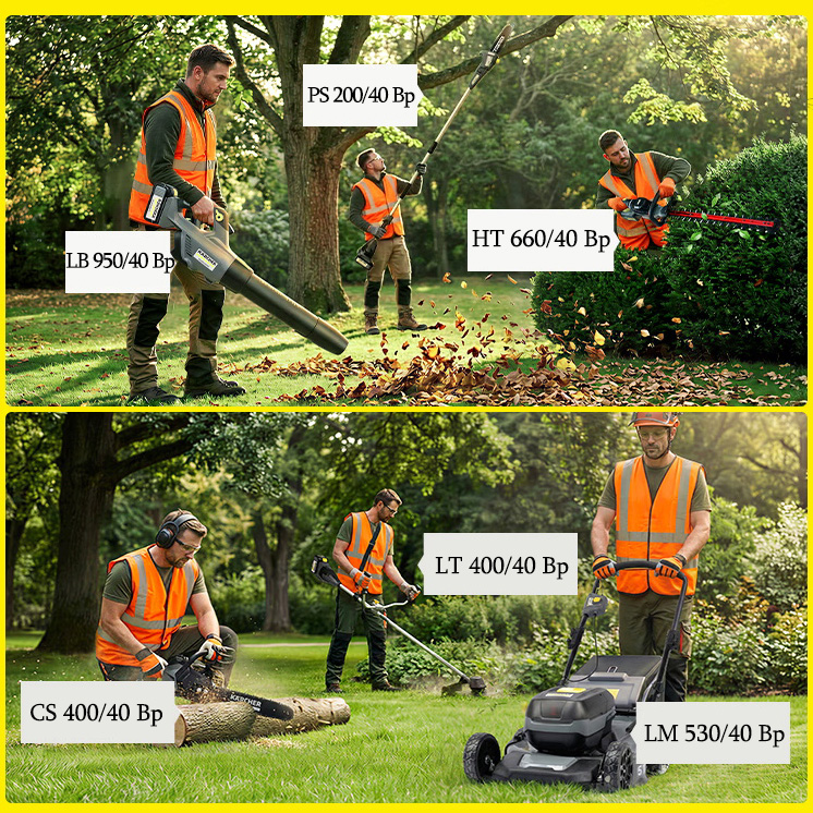 Karcher PS 200/40 Bp Pole Saw | Powerful Brushless Motor Telescopic Tree Pruning Saw 3.6m Reach