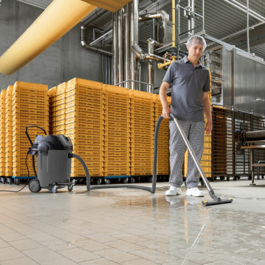 Karcher NT 65/2 Ap Wet and Dry Vacuum Cleaner | Powerful 2-Motor, Semi-Auto Filter Cleaning, Easy Mobility