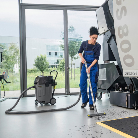 Karcher NT 65/2 Ap Wet and Dry Vacuum Cleaner | Powerful 2-Motor, Semi-Auto Filter Cleaning, Easy Mobility