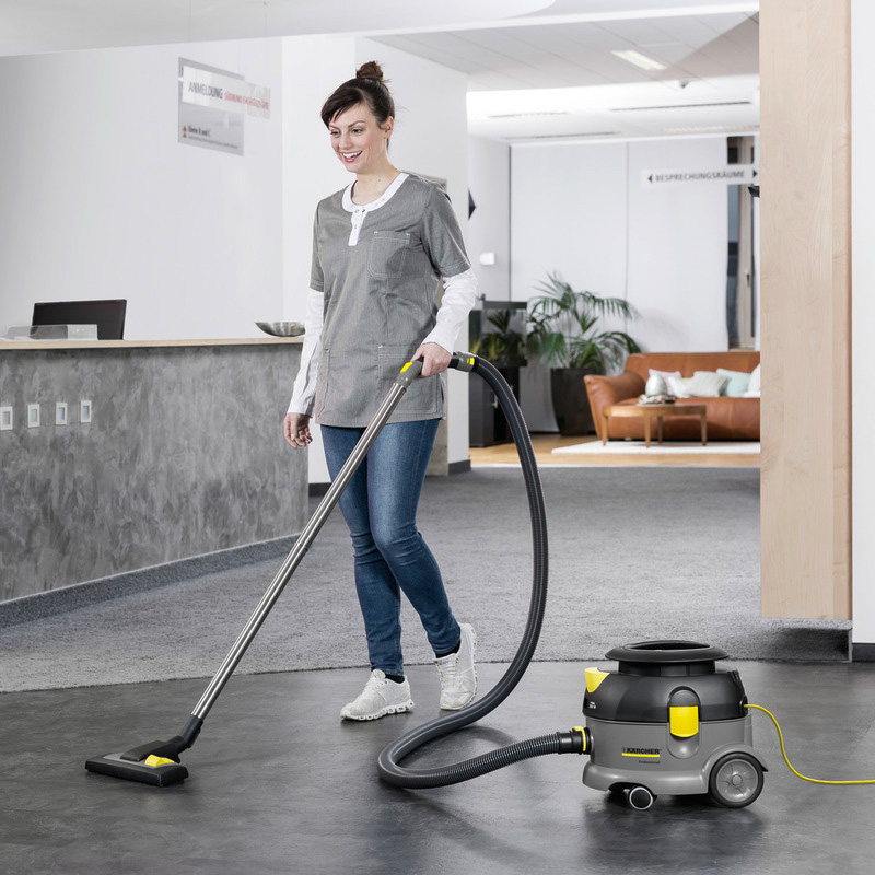 Karcher T 12/1 Dry Vacuum Cleaner | Powerful, Quiet, 6-Way Filter, Foot Switch, Ideal for Offices & Hotels