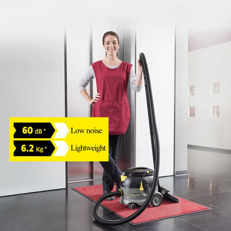 Karcher T 12/1 Dry Vacuum Cleaner | Powerful, Quiet, 6-Way Filter, Foot Switch, Ideal for Offices & Hotels