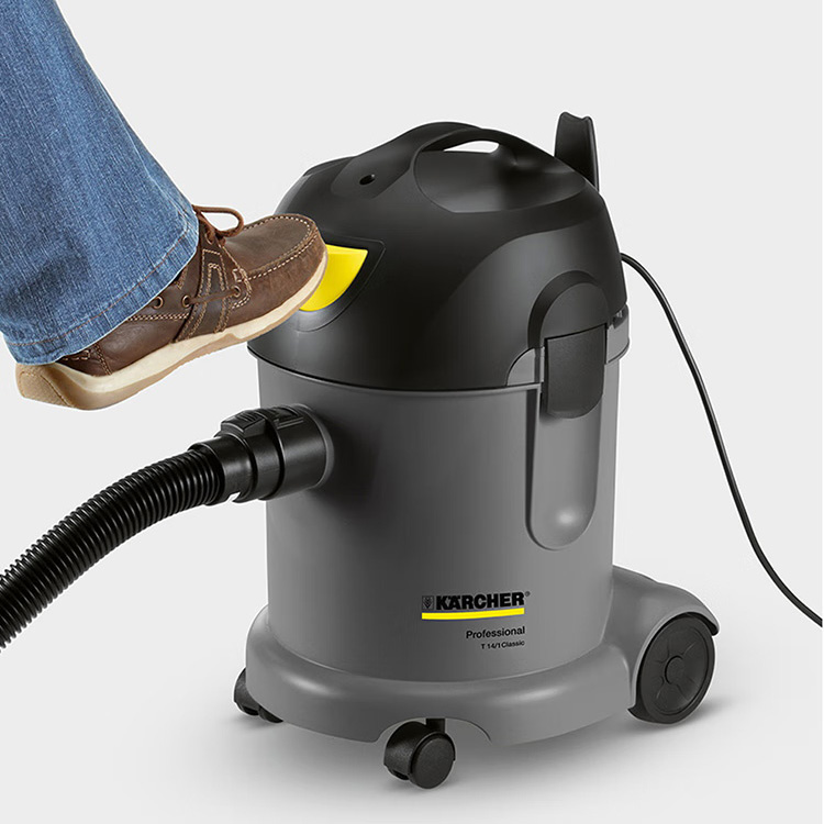 Karcher T 14/1 Classic Dry Vacuum Cleaner | Lightweight, Powerful, Easy Foot-Switch Operation for Professionals