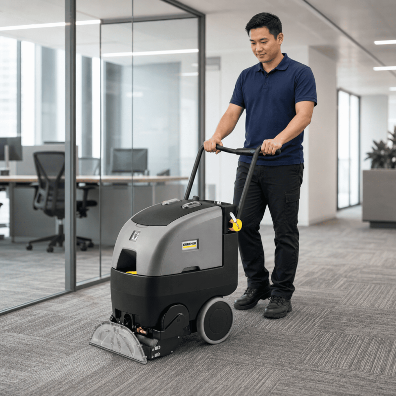 Karcher BRC 40/34 C Carpet Cleaning Machine | Spray Extraction, Low Residual Moisture & EASY Operation