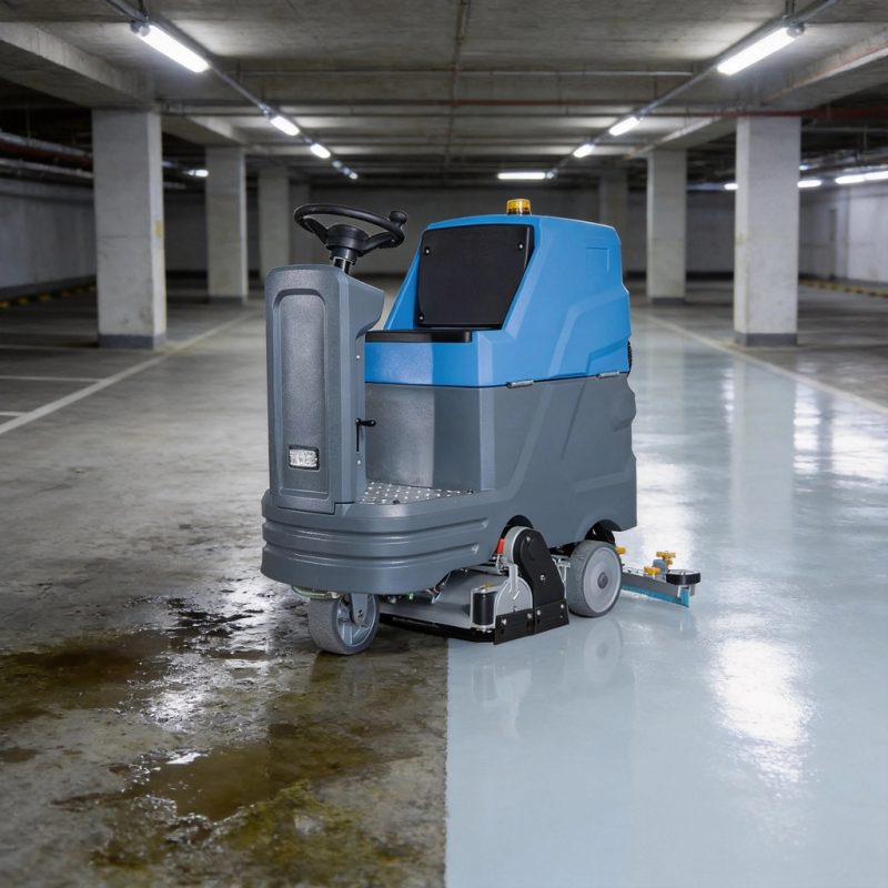 KH-G650 Ride-On Sweeper And Scrubber | Cylindrical Brush, 1000mm Squeegee & 4000㎡/H for Warehouses