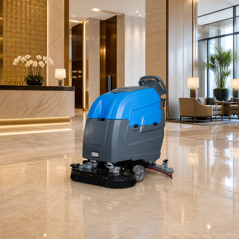 KH-H75 Walk-Behind Floor Scrubber | Self-Propelled, 920mm Squeegee, 3-4h Runtime & Adjustable Pressure