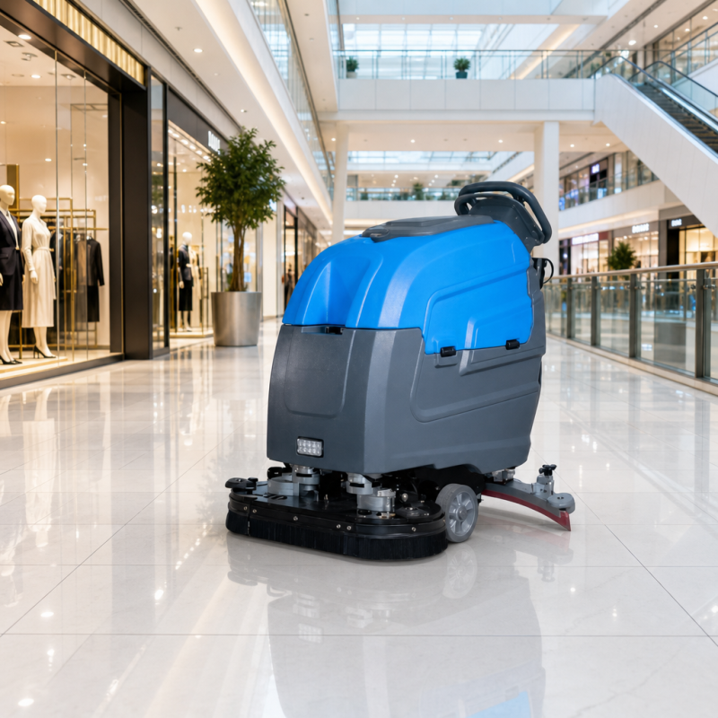KH-H75 Walk-Behind Floor Scrubber | Self-Propelled, 920mm Squeegee, 3-4h Runtime & Adjustable Pressure