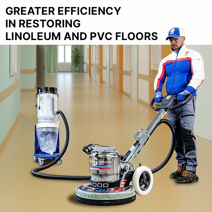 I-4 WOOD 4-Head Planetary Sander | Counter-Rotating Heads, 4 HP Motor & Perfect Finish for Wood, Parquet & Concrete