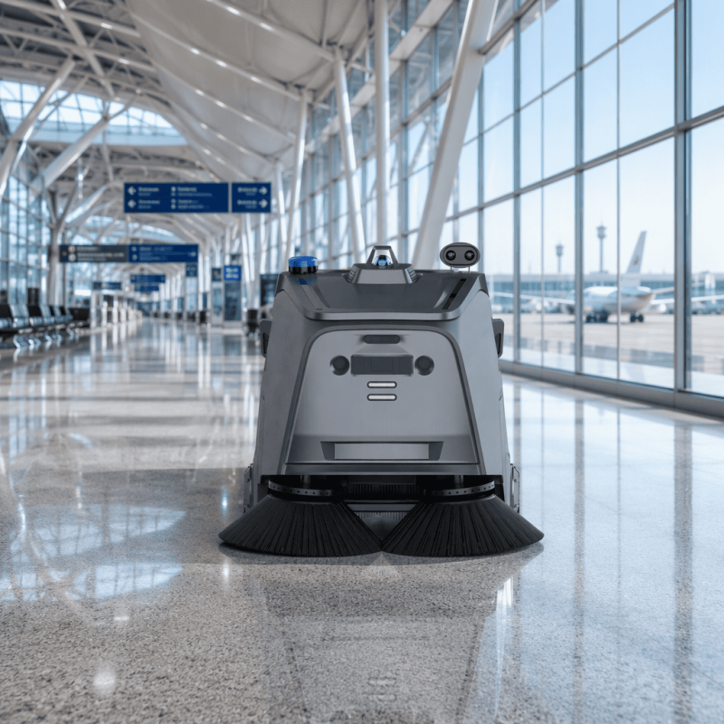 BEETLE Heavy-Duty Robot Sweeper | AI Spot Cleaning for Logistics Centers & Parking Lots