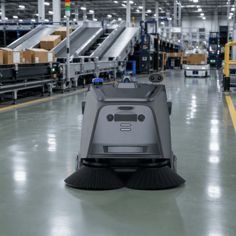 BEETLE Heavy-Duty Robot Sweeper | AI Spot Cleaning for Logistics Centers & Parking Lots
