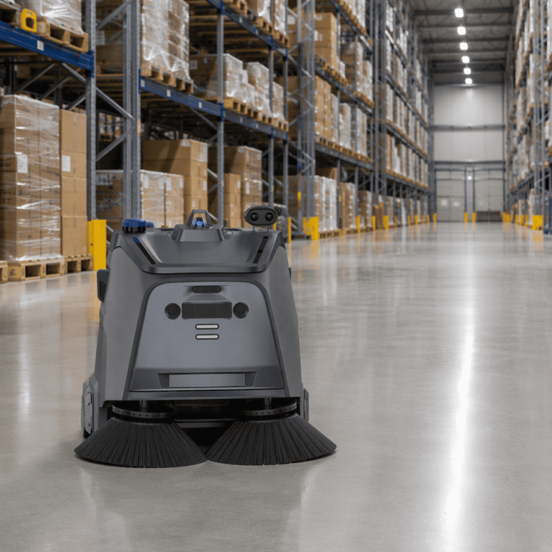 BEETLE Heavy-Duty Robot Sweeper | AI Spot Cleaning for Logistics Centers & Parking Lots