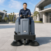 KH-SJ1250 Industrial Ride-On Sweeper | 7500 m²/h Efficiency, 28L Water Tank & Shock Absorption for Parking Lots