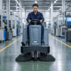 KH-SJ1250 Industrial Ride-On Sweeper | 7500 m²/h Efficiency, 28L Water Tank & Shock Absorption for Parking Lots