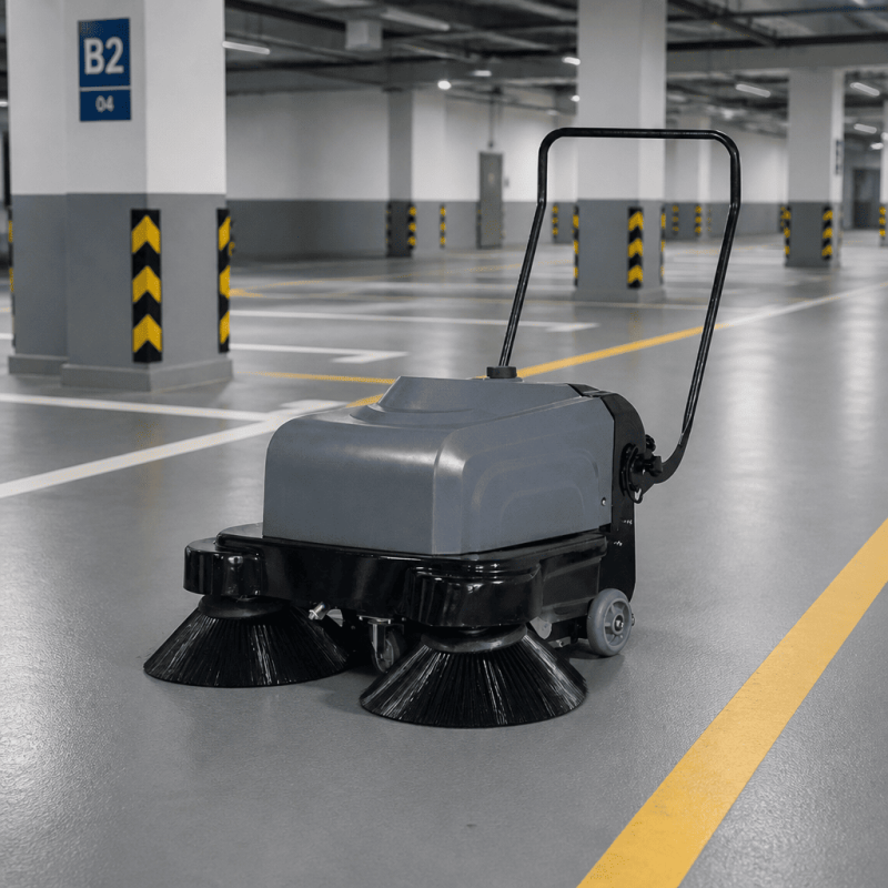 KH-SS1050 Commercial Sweeper Machine | 200W Brush Motor, 50W Vacuum & Waterproof Wiring for Industrial Parks