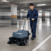 KH-SS1050 Commercial Sweeper Machine | 200W Brush Motor, 50W Vacuum & Waterproof Wiring for Industrial Parks